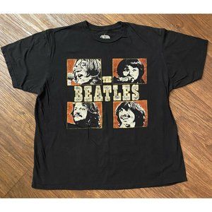 The Beatles Shirt Adult XL Black Graphic Vintage Style Short Sleeves Mens
